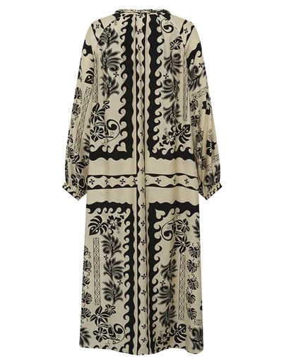Gossia - MagnyGO Kjole - Black Creme Print